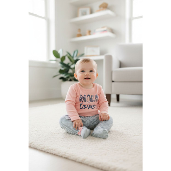 New Baby Girl 3-piece set 2 bodysuits and pants size 9 months - Picture 2 of 5